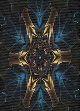 Patterned Black Novelty Rug, pat2384