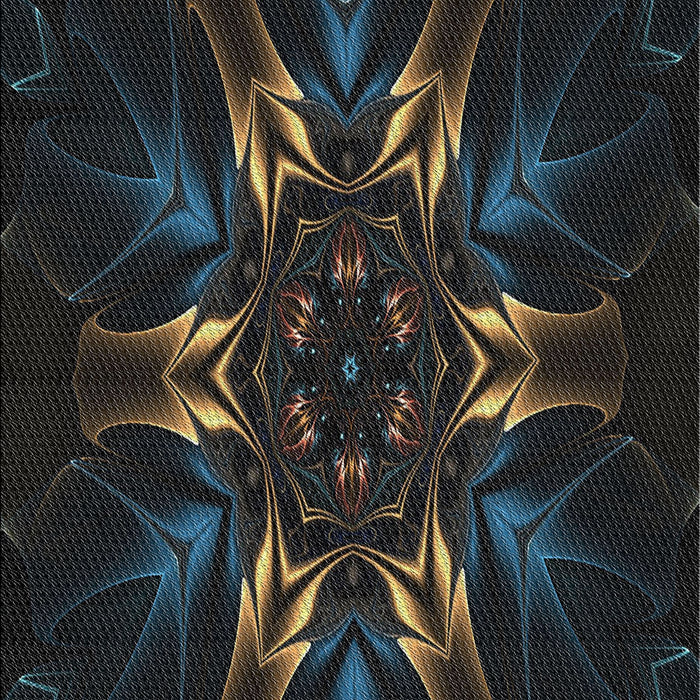 Patterned Black Novelty Rug, pat2384