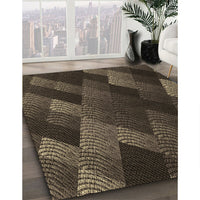 Patterned Midnight Gray Rug, pat2385brn