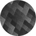 Square Patterned Charcoal Black Rug, pat2385gry