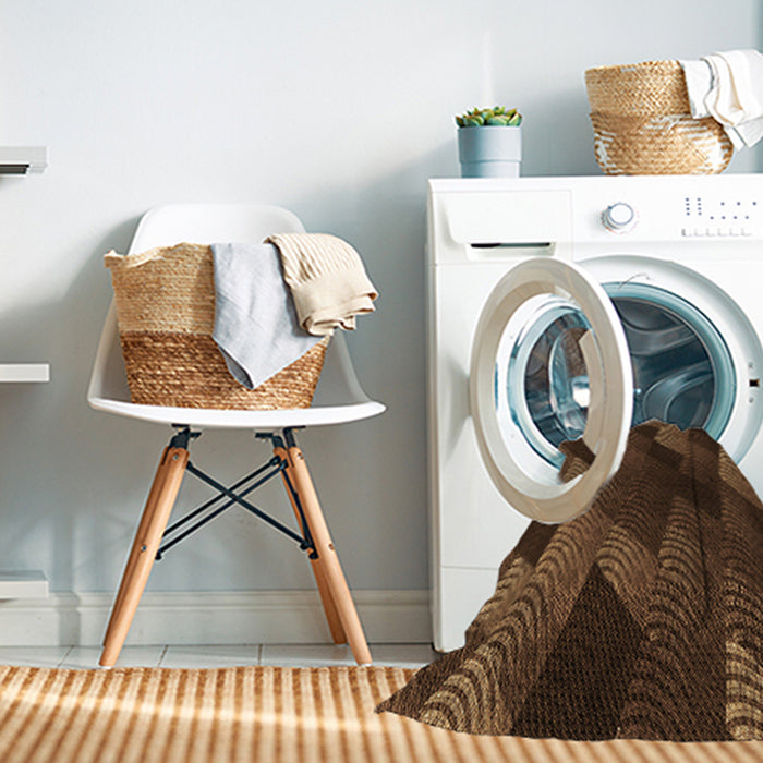 Machine Washable Transitional Night Red Rug in a Washing Machine, wshpat2385org