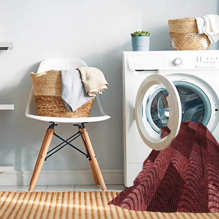Machine Washable Transitional Red Rug in a Washing Machine, wshpat2385rd