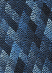 Machine Washable Transitional Night Blue Rug, wshpat2385