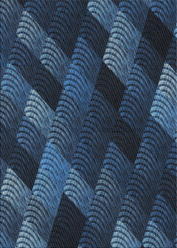Patterned Blue Novelty Rug, pat2385