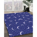 Machine Washable Transitional Cobalt Blue Rug in a Family Room, wshpat2386blu