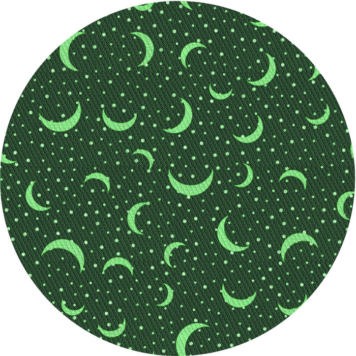 Square Patterned Dark Forest Green Rug, pat2386grn