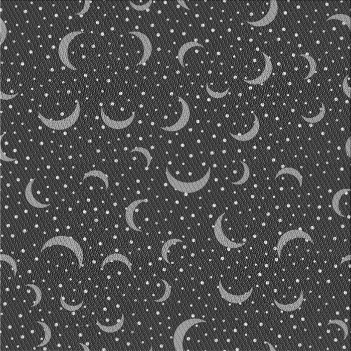 Round Patterned Charcoal Black Rug, pat2386gry