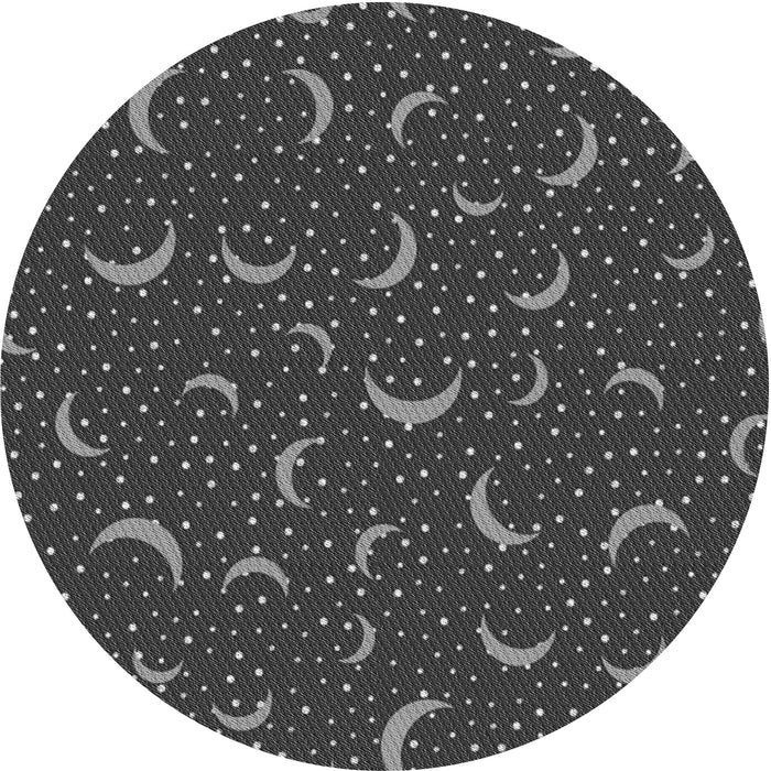 Square Patterned Charcoal Black Rug, pat2386gry