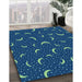 Patterned Blueberry Blue Rug in Family Room, pat2386lblu