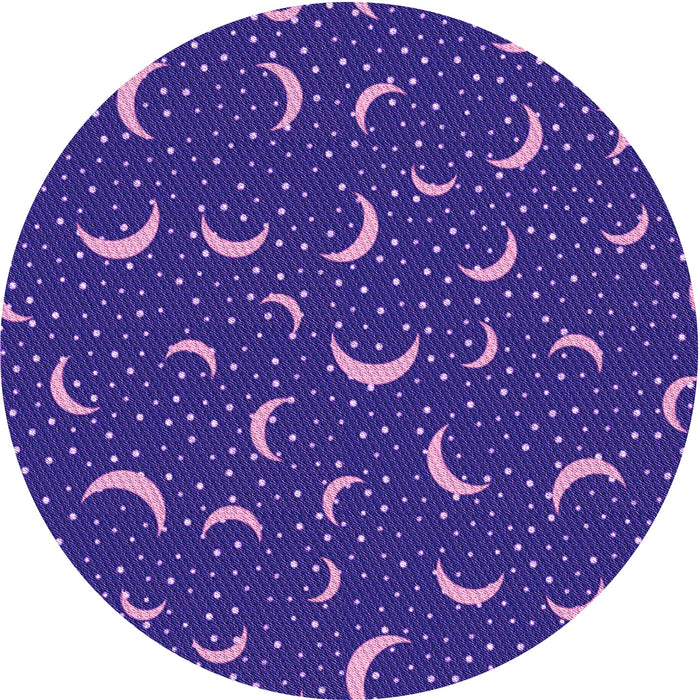 Square Machine Washable Transitional MediumBlue Rug in a Living Room, wshpat2386pur