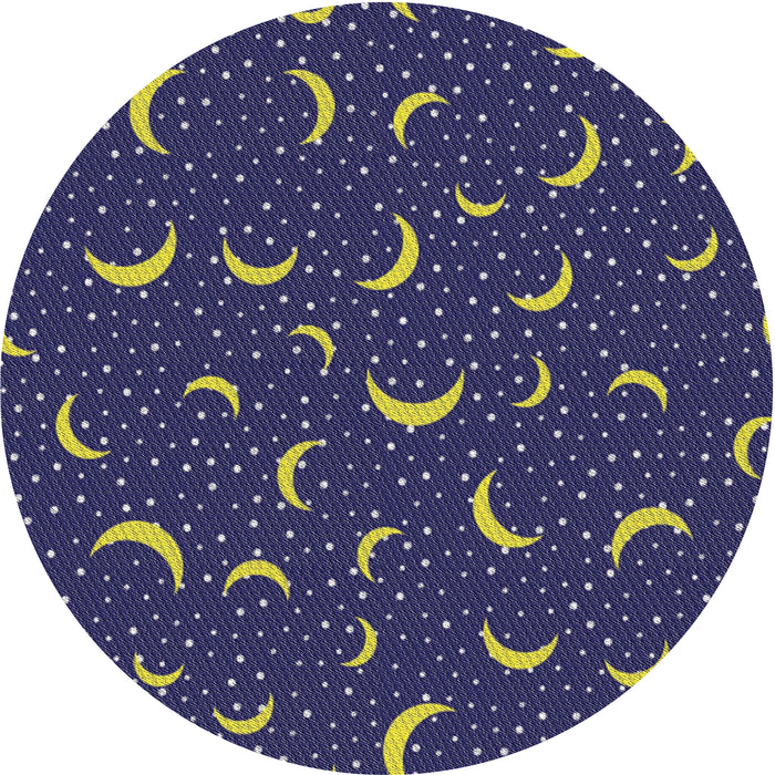 Square Machine Washable Transitional Slate Blue Grey Blue Rug, wshpat2386