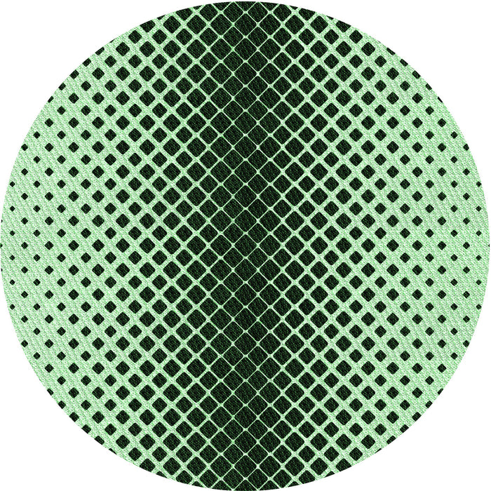 Square Patterned Dark Forest Green Rug, pat2387grn