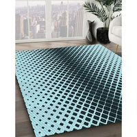 Patterned Deep-Sea Blue Rug, pat2387lblu