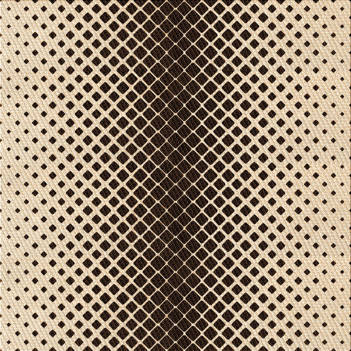 Round Machine Washable Transitional Deep Peach Orange Rug, wshpat2387org