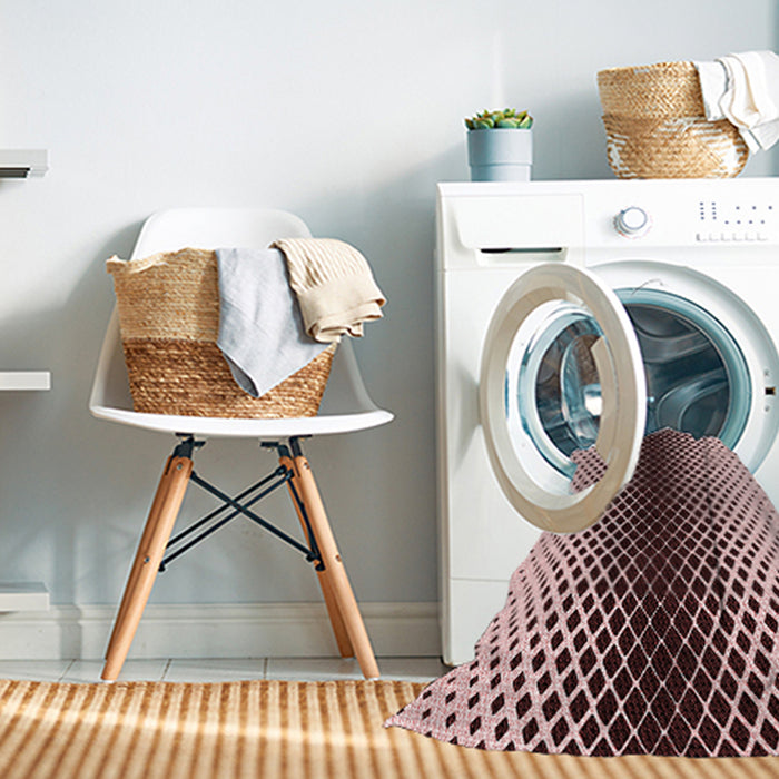 Machine Washable Transitional Pink Rug in a Washing Machine, wshpat2387rd