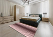 Patterned Pink Rug in a Bedroom, pat2387rd