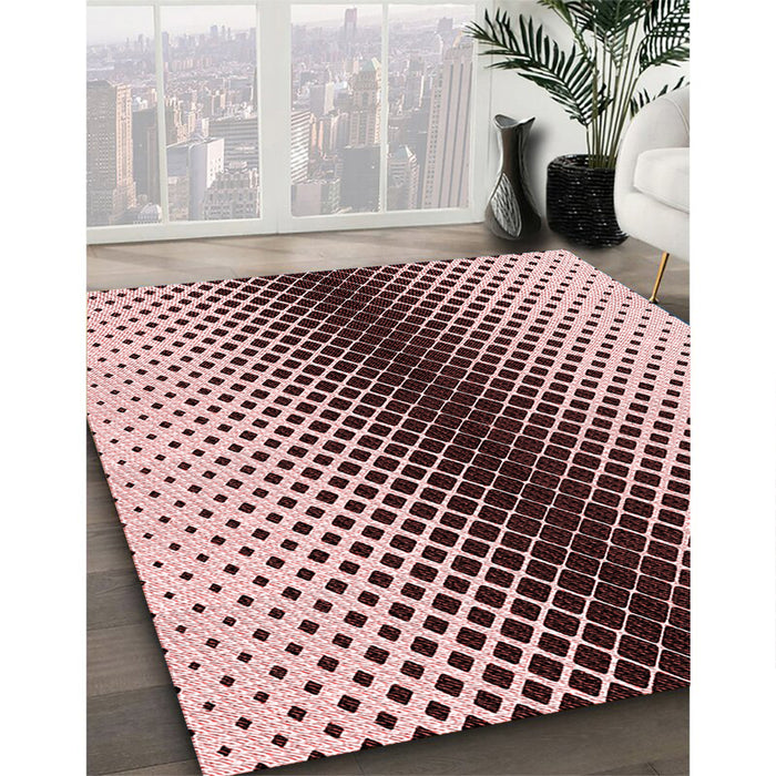 Machine Washable Transitional Pink Rug in a Family Room, wshpat2387rd