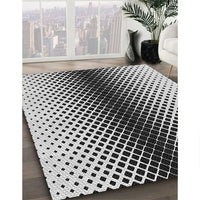 Patterned Platinum Gray Novelty Rug, pat2387