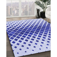 Patterned Blue Rug, pat2388blu