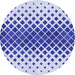 Square Patterned Blue Rug, pat2388blu