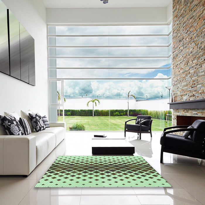 Machine Washable Transitional Pale Green Rug in a Kitchen, wshpat2388grn