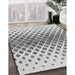 Patterned Silver Gray Rug in Family Room, pat2388gry