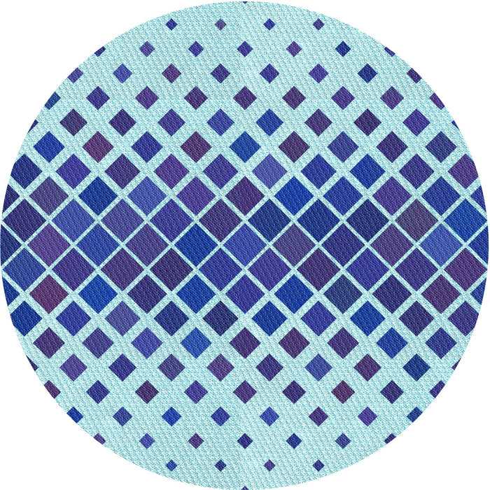 Square Patterned Blue Rug, pat2388lblu