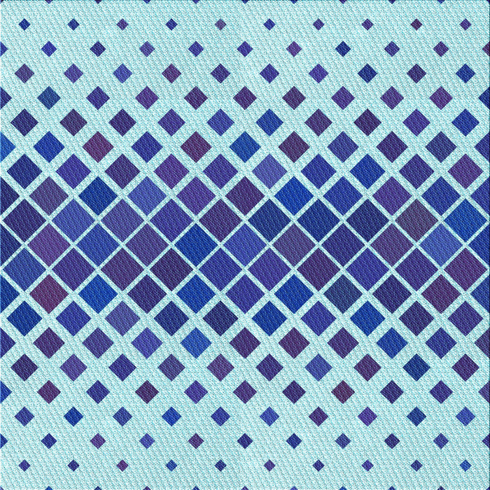 Round Patterned Blue Rug, pat2388lblu