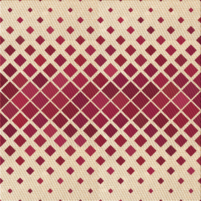 Round Patterned Deep Peach Orange Rug, pat2388org