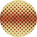 Square Patterned Red Rug, pat2388yw