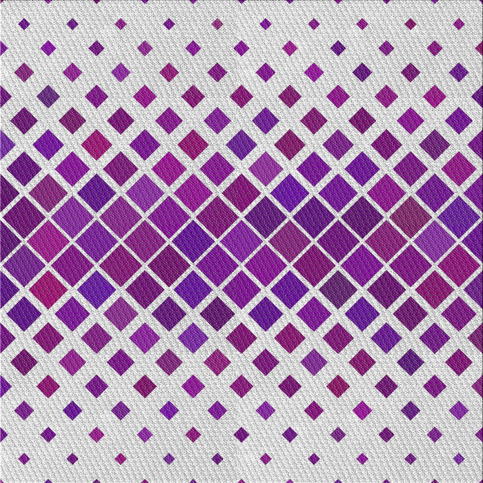 Square Patterned Dark Orchid Purple Novelty Rug, pat2388