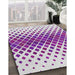 Machine Washable Transitional Dark Orchid Purple Rug in a Family Room, wshpat2388