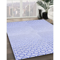 Patterned Lavender Blue Rug, pat2389blu