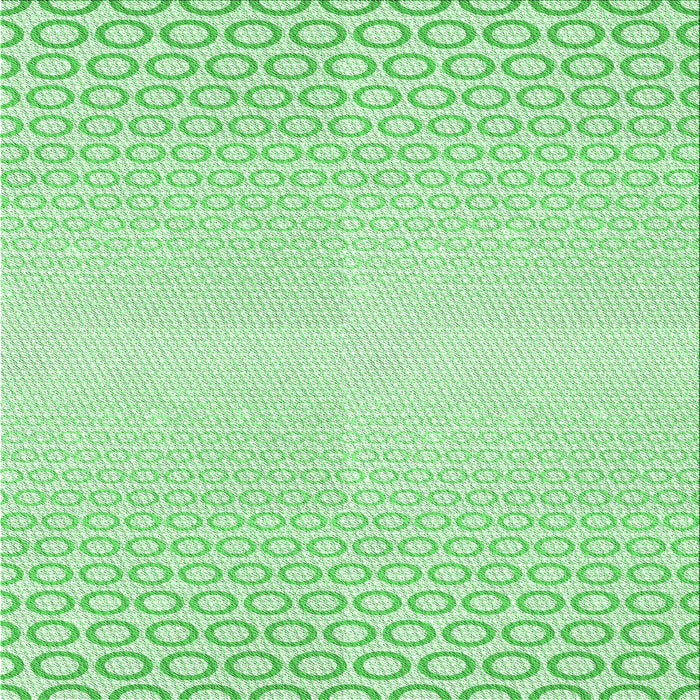 Round Machine Washable Transitional Green Rug, wshpat2389grn
