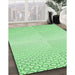 Patterned Green Rug in Family Room, pat2389grn