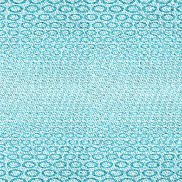 Round Patterned Diamond Blue Rug, pat2389lblu