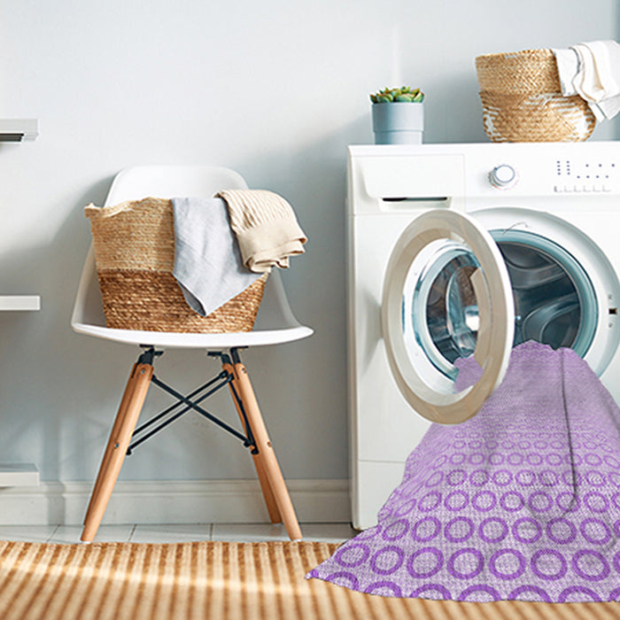 Machine Washable Transitional Purple Rug in a Washing Machine, wshpat2389pur