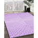 Patterned Purple Rug in Family Room, pat2389pur