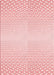 Machine Washable Transitional Light Rose Pink Rug, wshpat2389rd