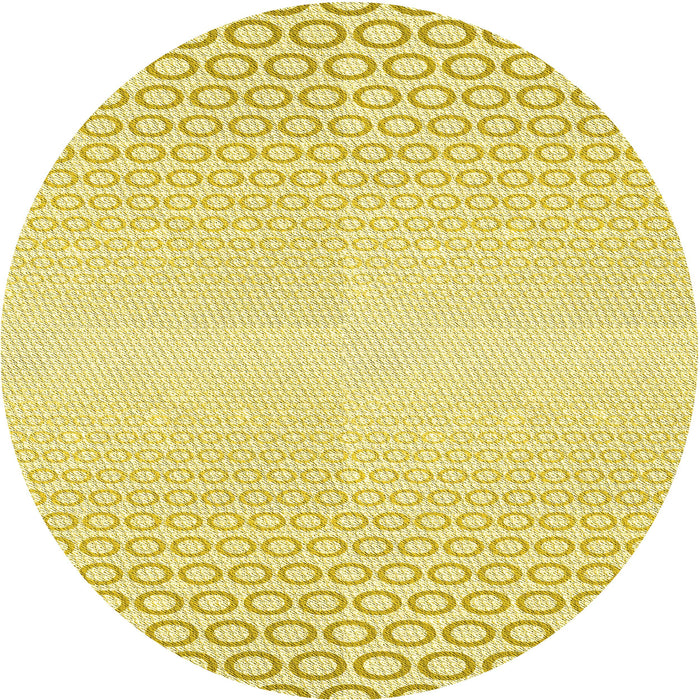 Square Machine Washable Transitional Yellow Rug in a Living Room, wshpat2389yw