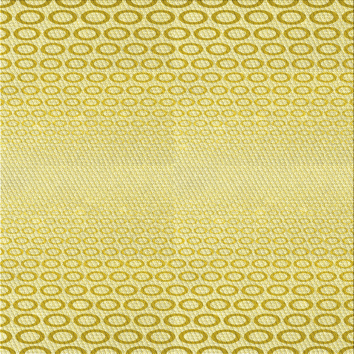 Round Patterned Yellow Rug, pat2389yw
