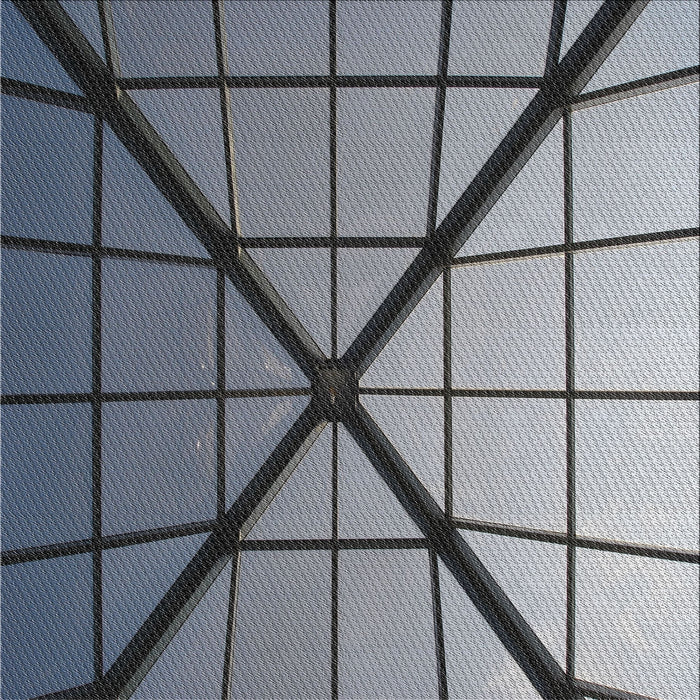 Square Patterned Metallic Silver Gray Novelty Rug, pat238