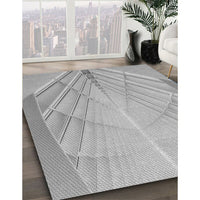 Patterned Platinum Silver Gray Rug, pat239gry