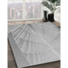 Patterned Platinum Silver Gray Rug in Family Room, pat239gry