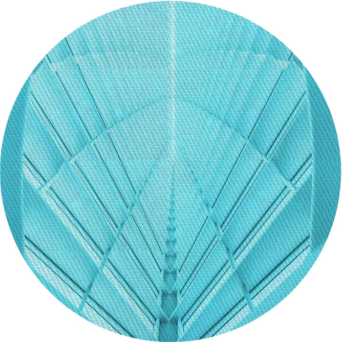 Square Patterned Bright Turquoise Blue Rug, pat239lblu