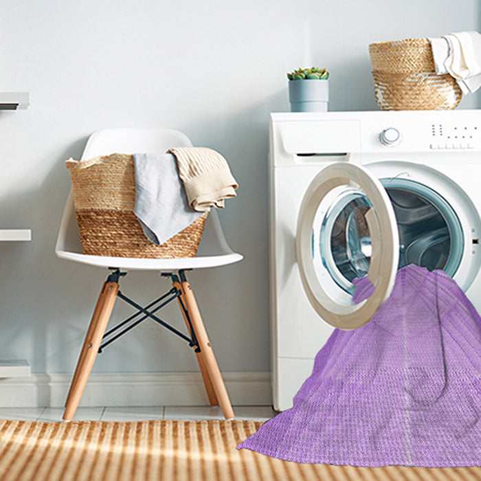Machine Washable Transitional Purple Rug in a Washing Machine, wshpat239pur
