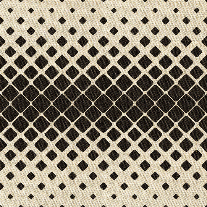 Round Patterned Milk Chocolate Brown Rug, pat2390brn