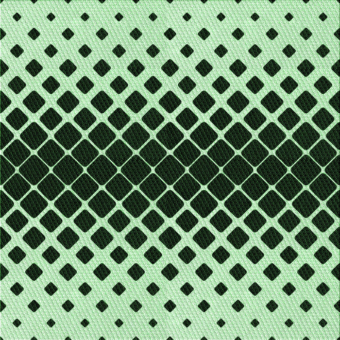 Round Patterned Dark Forest Green Rug, pat2390grn