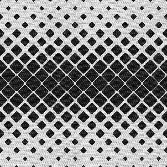 Round Patterned Black Rug, pat2390gry