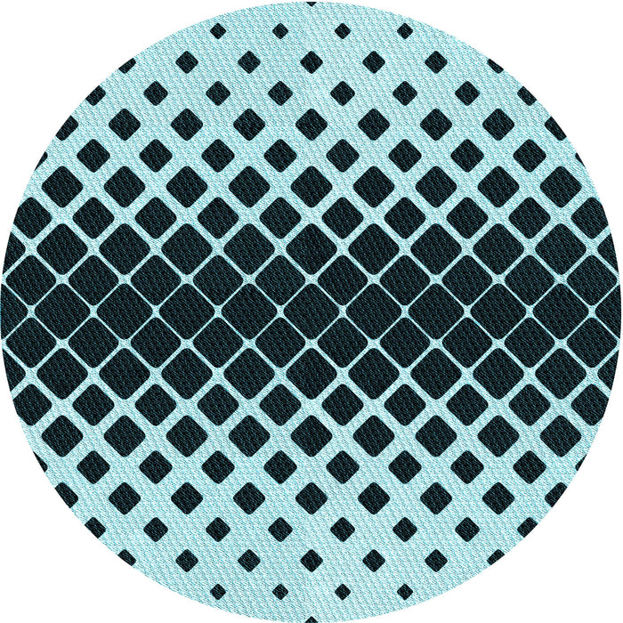 Square Patterned Deep-Sea Blue Rug, pat2390lblu